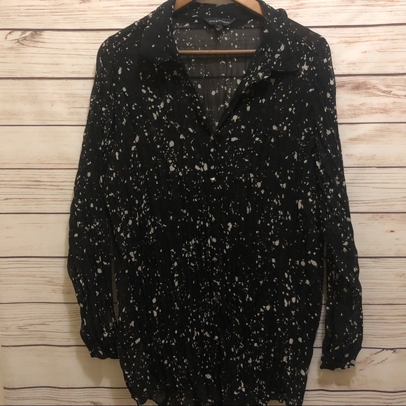 Rock & Republic Tops - Rock & Republic Black & White Button Down Shirt